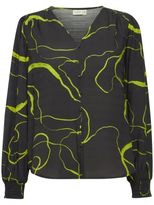 FRARIANA BL SORT/LIME Bluse