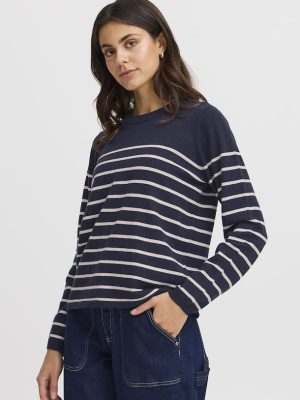 FRMELANI NAVY/RÅHVID STRIB