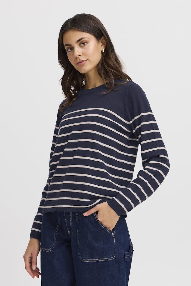 FRMELANI NAVY/RÅHVID STRIB