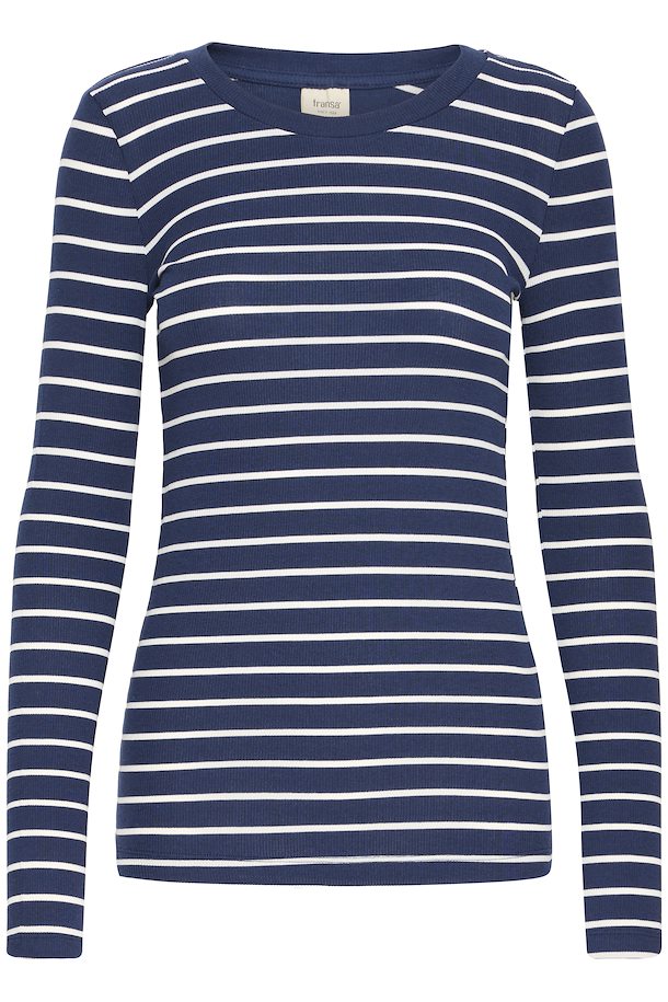 FRHIZAMOND STRIPE TEE BLÅ T-sh - Billede 2